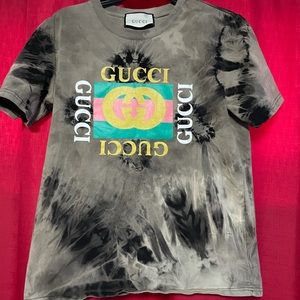 Bleached Gucci Logo tee